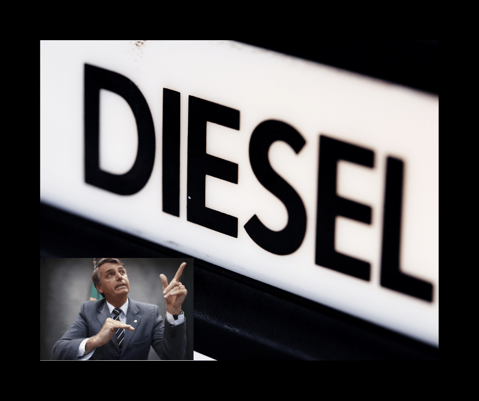 Bolsonaro suspende o imposto federal do diesel por 2 meses, a partir março